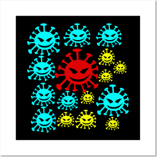 corona virus, corona, pandemic, covid-19, bacteria Posters and Art